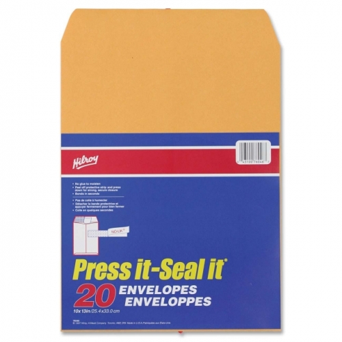 Image 1 of 1.. Hilroy Hilroy Press-It Seal-It Kraft Adhesive Envelopes