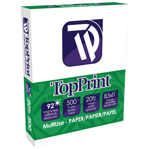 Image 1 of 2.. Top Print 500-Sheet 8.5" x 11" Multi-Purpose Paper - 92 Brightness