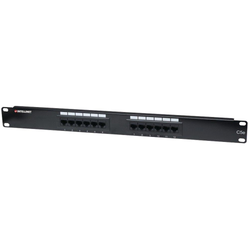 Image 1 of 1.. New 12 Port Cat5e Patch Panel - 1u, Black