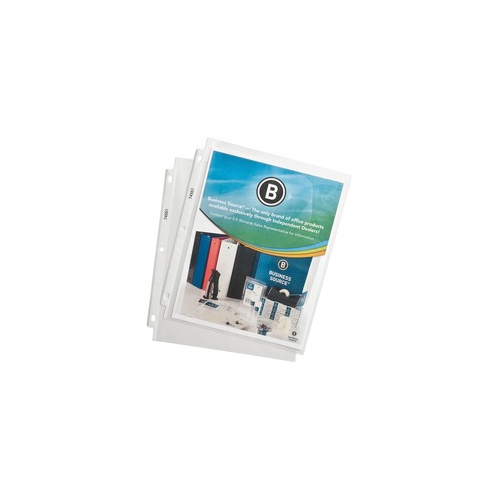 Image 1 of 1.. Business Source Top-Loading Poly Sheet Protectors
