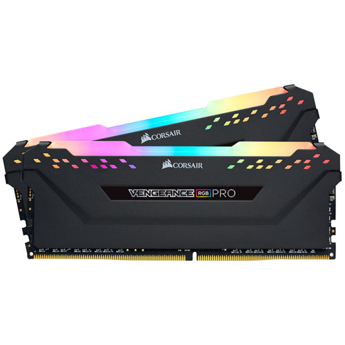 Image 1 de 5.. Mémoire DDR4 16 Go 3200 MHz Vengeance RGB Pro de Corsair pour PC (CMW16GX4M2C3200C16)