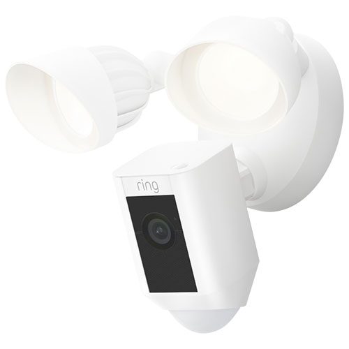 Image 1 of 5.. Ring Floodlight Cam Wired Plus Outdoor 1080p HD IP Camera - White