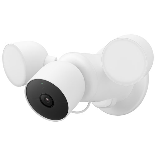Image 1 of 8.. Google Nest Cam Wired Outdoor Security Camera with Floodlight