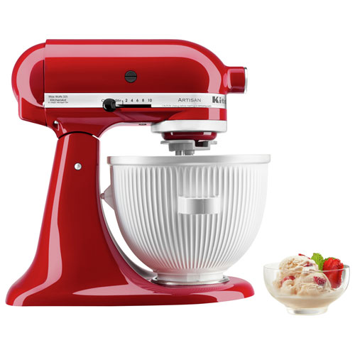 Image 1 de 7.. Accessoire sorbetière pour batteur sur socle KitchenAid