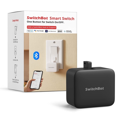 Image 1 of 9.. SwitchBot Bot | Smart Light Switch Button Pusher - No Wiring, Wireless App or Timer Control, Add SwitchBot Hub Mini to Make it Compatible with Alexa,