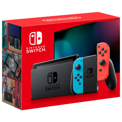 Image 1 of 12.. Nintendo Switch Console with Neon Red/Blue Joy-Con