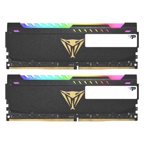 Image 1 de 10.. Patriot Viper Steel RGB DDR4 RAM 32GB 3600MHz CL20 UDIMM Desktop Gaming Memory Kit - PVSR432G360C0K