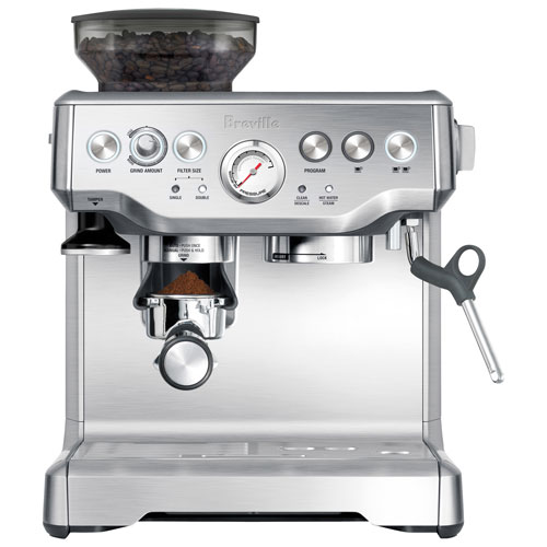 Image 1 of 10.. Refurbished - Breville Barista Express Manual Espresso Machine - Brushed Stainless Steel - Remanufactured by Breville
