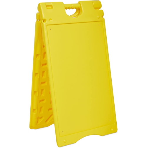 Image 1 of 7.. Jumbl Yellow A-Frame Sandwich Board Signs Outdoor 15.7" x 26" Board, Sidewalk Sign Holder