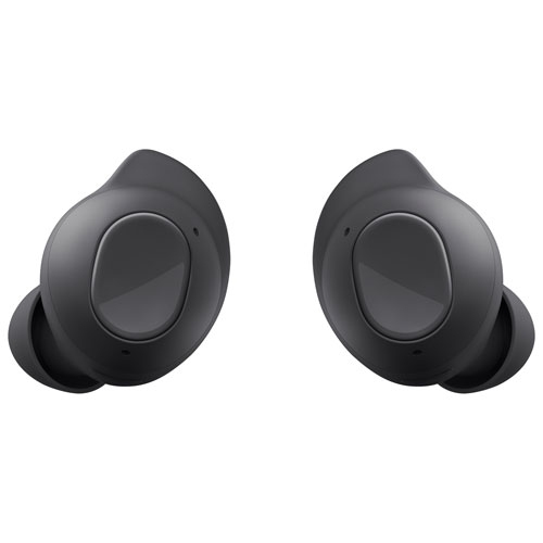 Image 1 de 1.. Boîte ouverte - Écouteurs boutons 100 % sans fil à suppression du bruit Galaxy Buds FE de Samsung - Graphite