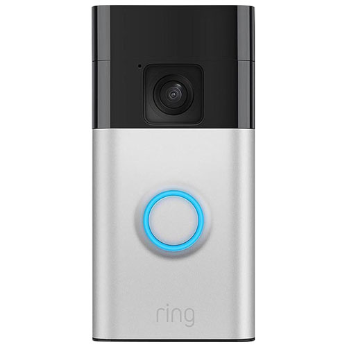 Image 1 of 11.. Ring Battery Doorbell with Head-to-Toe HD Video, Live View, Two-Way Talk & Motion Detection - Satin Nickel