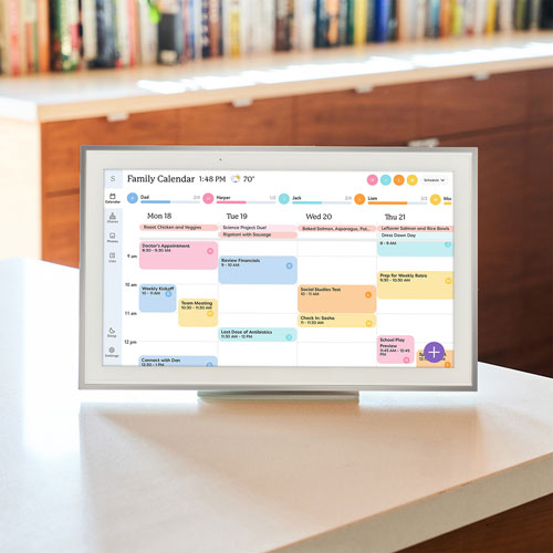 Image 1 of 7.. Skylight Touchscreen Calendar Smart Display - Silver - Only at Best Buy