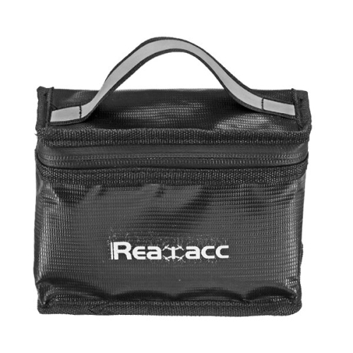Image 1 de 9.. Sac de sécurité pour batterie ignifuge Lipo de Realacc avec poignée lumineuse