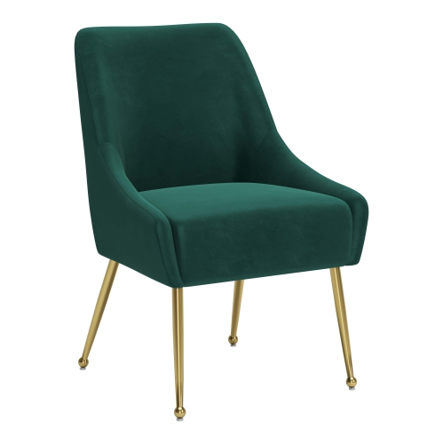 Image 1 de 6.. Chaise de salle à manger Maxine, vert et doré