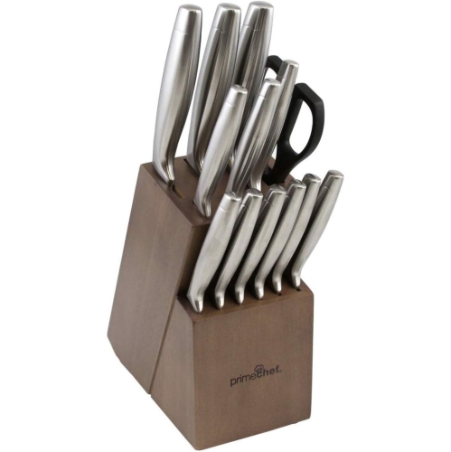 Image 1 of 2.. Knife Set Stainless Steel 14 Piece Knife Block Set, 38513 PrimeChef