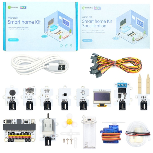 Image 1 de 7.. Trousse de maison intelligente à installer soi-même d'ElecFreaks | Trousse de démarrage de capteur | Sans carte micro-embout, modules électroniques