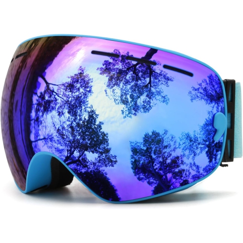 Image 1 of 4.. Ski Goggles,Winter Snow Sports Snowboard Goggles Youth & Men Women Skiing Skating Snowmobile,A05-blue Strap/Blue