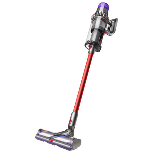 Image 1 of 11.. Dyson Outsize Total Clean Cordless Stick Vacuum with Extra Battery - Nickel/Red